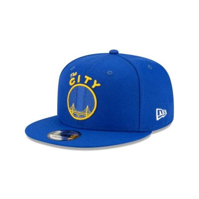 Blue Golden State Warriors Hat - New Era NBA Hardwood Classic Nights 9FIFTY Snapback Caps USA8475032